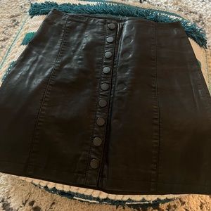 Free People leather skirt